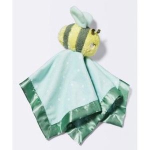 Cloud Island Green Yellow Bumble BEE Polka Dots Security Baby Blanket Lo…